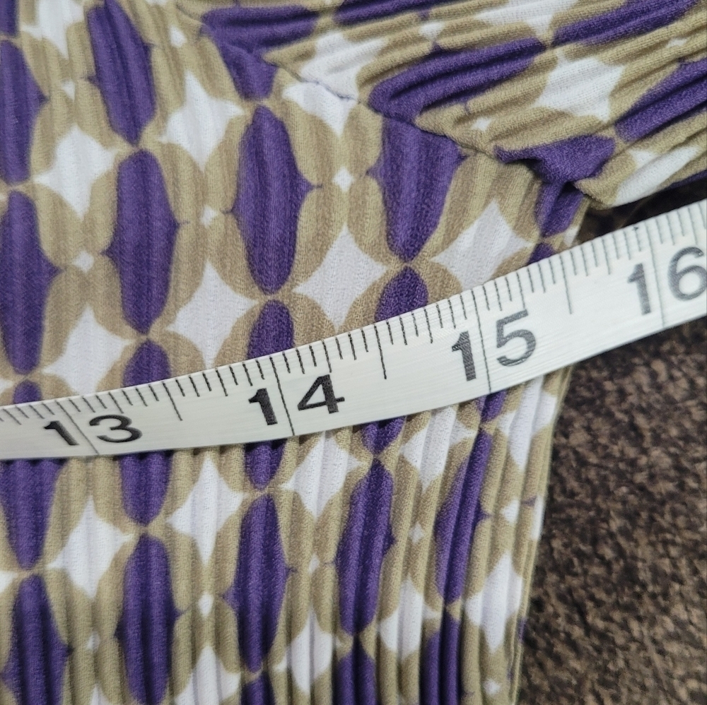 Vintage 90s PIANO Lightweight Pleated Shirt Blouse Womens Top Size L - Picture 9 of 11